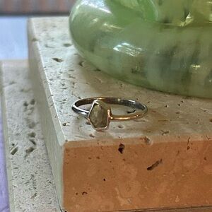 Sterling Silver Rough Diamond Ring